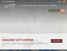 Tablet Screenshot of crescentcitycopper.com